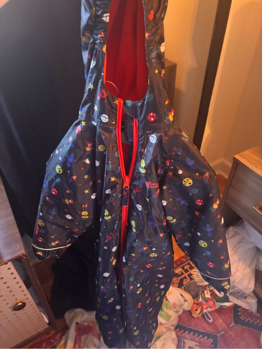 Kids Navy Space-Print Snow Suit